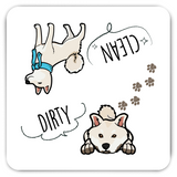 Dirty & Clean - Shiba Inu Magnets! - Stubborn Shiba Co