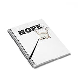Nope Cream Shiba - Spiral Notebook - Ruled Line - Stubborn Shiba Co