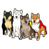 Worldwide Shibas - Die Cut Stickers - Stubborn Shiba Co