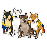 Worldwide Shibas - Die Cut Stickers - Stubborn Shiba Co