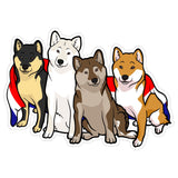 Worldwide Shibas - Die Cut Stickers - Stubborn Shiba Co