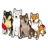 Worldwide Shibas - Die Cut Stickers - Stubborn Shiba Co