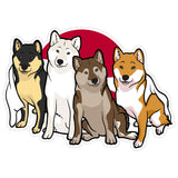 Worldwide Shibas - Die Cut Stickers - Stubborn Shiba Co