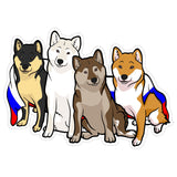 Worldwide Shibas - Die Cut Stickers - Stubborn Shiba Co