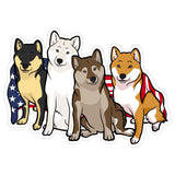 Worldwide Shibas - Die Cut Stickers - Stubborn Shiba Co