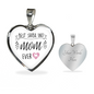 Best Shiba Inu Mom Ever Heart Pendant (White)