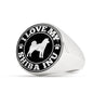 I Love My Shiba Inu - Silhouette Ring - Stubborn Shiba Co