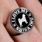 I Love My Shiba Inu - Silhouette Ring - Stubborn Shiba Co