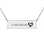 I'll never walk alone - Shiba Horizontal Bar Necklace