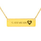 I'll never walk alone - Shiba Horizontal Bar Necklace