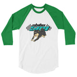 Black and Tan Shiba 500 3/4 sleeve raglan shirt - Stubborn Shiba Co