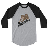 Zoomies!! Sesame Shiba - 3/4 sleeve raglan shirt - Stubborn Shiba Co