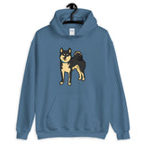 Shiba Inu Shirt - Black and Tan Hooded Sweatshirt