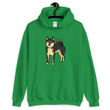 Shiba Inu Shirt - Black and Tan Hooded Sweatshirt
