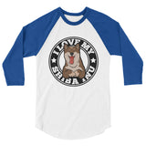 I LOVE MY SHIBA INU 3/4 sleeve raglan shirt - Stubborn Shiba Co
