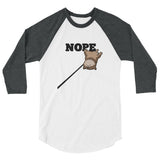 Sesame Shiba "NOPE" - 3/4 sleeve raglan shirt
