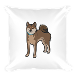 Sesame Shiba Square Pillow - Stubborn Shiba Co