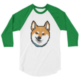 8 Bit - Red Shiba - 3/4 sleeve raglan shirt