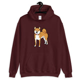 Red Shiba Hooded Sweatshirt