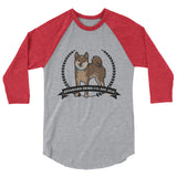 Sesame Stubborn Shiba Co's Men's 3/4 sleeve raglan shirt - Stubborn Shiba Co
