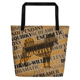 Shiba Definition - Beach Bag Mocha - Stubborn Shiba Co