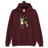 Shiba Inu Shirt - Black and Tan Hooded Sweatshirt