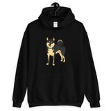 Shiba Inu Shirt - Black and Tan Hooded Sweatshirt