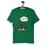 Escape Plan - Black & Tan Shiba - Short-Sleeve Unisex T-Shirt