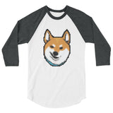 8 Bit - Red Shiba - 3/4 sleeve raglan shirt