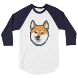 8 Bit - Red Shiba - 3/4 sleeve raglan shirt