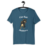Cute Butt Stubborn - Black & Tan Shiba - Short-Sleeve Unisex T-Shirt