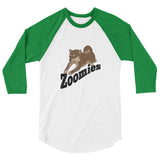Zoomies!! Sesame Shiba - 3/4 sleeve raglan shirt - Stubborn Shiba Co