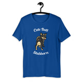 Cute Butt Stubborn - Black & Tan Shiba - Short-Sleeve Unisex T-Shirt