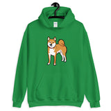 Red Shiba Hooded Sweatshirt