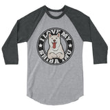 I LOVE MY SHIBA INU 3/4 sleeve raglan shirt - Stubborn Shiba Co