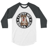 I LOVE MY SHIBA INU 3/4 sleeve raglan shirt - Stubborn Shiba Co