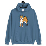 Red Shiba Hooded Sweatshirt