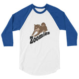 Zoomies!! Sesame Shiba - 3/4 sleeve raglan shirt - Stubborn Shiba Co