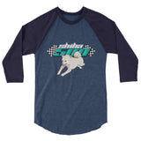 Cream Shiba 500 3/4 sleeve raglan shirt - Stubborn Shiba Co