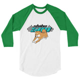 Red Shiba 500 3/4 sleeve raglan shirt - Stubborn Shiba Co