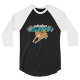 Red Shiba 500 3/4 sleeve raglan shirt - Stubborn Shiba Co