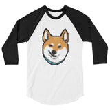 8 Bit - Red Shiba - 3/4 sleeve raglan shirt