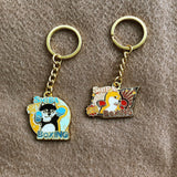 BOXING Shiba Inu Keychain / Metal Key ring - Stubborn Shiba Co