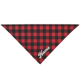 Custom Name Bandana - Plaid Red